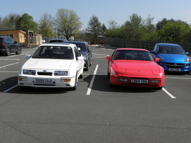 Sierra Cosworth. Ian and Louise Gemmell and Porsche 944. Tom and Marion Bicket.