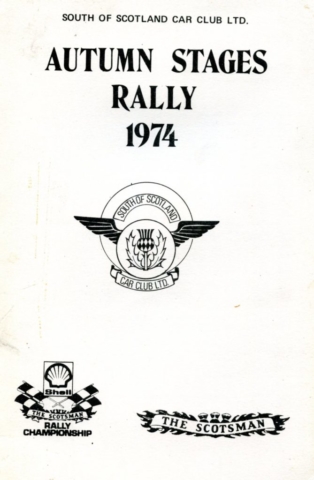 Cover of Regs for 1974 Autumn Stages