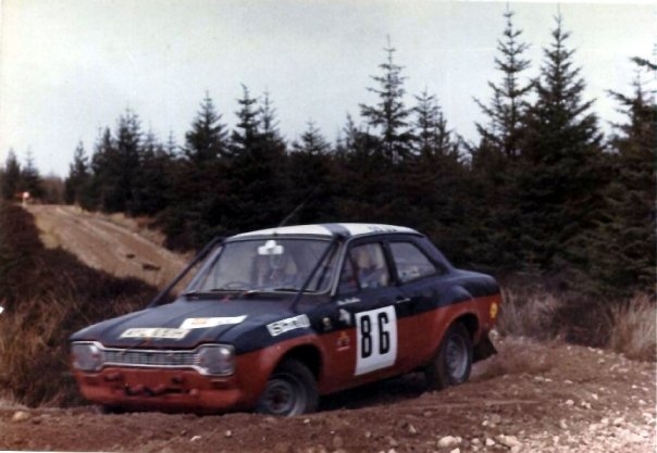 First Escort 1300 GT on the Granite City Rally 1971.