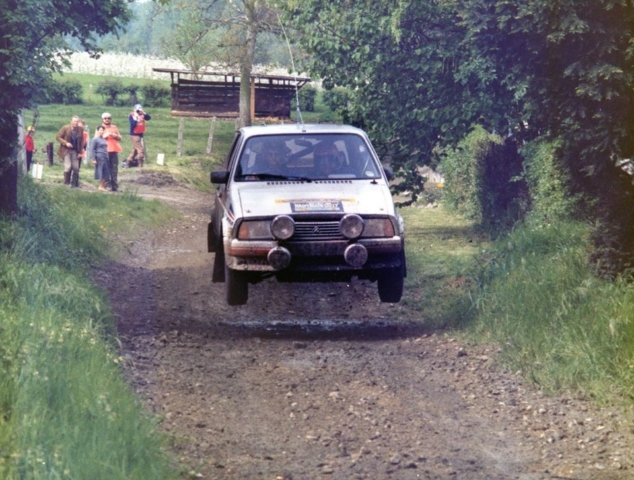 Citroen Visa Trophee Haspengouw International Rally Belguim  1983 on a stage